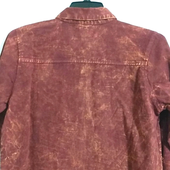 THRILL JEANS RIPPED COLLECTION DENIM JACKET / TOP/ SHIRT SZ MED - Picture 9 of 12